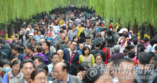 十万游客挤爆西湖菊展　赏花文明值爆表保安点赞