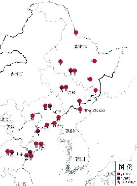 中国环保部门部分监测站分布图。图/中国环保部网站