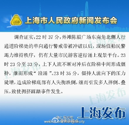 上海外滩踩踏事故：黄浦区委书记区长被撤职3