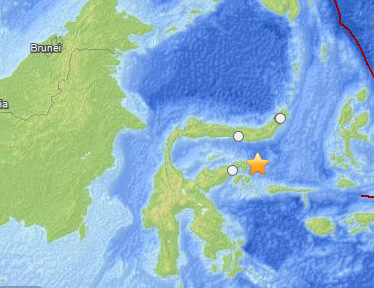 印尼中部海域发生6.1级地震 不会引发海啸(图)