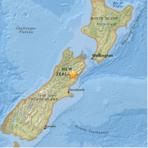 新西兰发生强烈地震多地有震感交通中止运营（图）