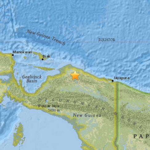 印度尼西亚海域发生5.7级地震震源深度10公里