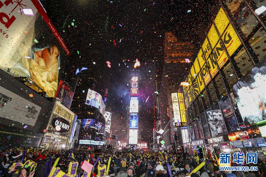 （国际）（2）纽约时报广场迎新年