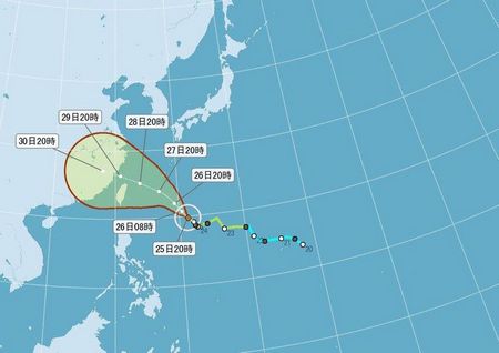 台风“杜鹃”持续增强台气象部门明天或发海上警报